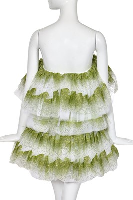 Lot 92 - A Michael Halpern tiered white tulle minidress, Spring-Summer 2022