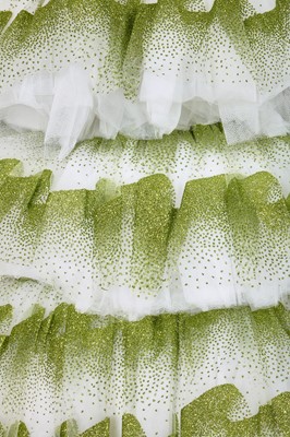 Lot 92 - A Michael Halpern tiered white tulle minidress, Spring-Summer 2022