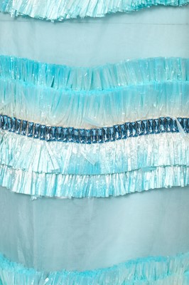 Lot 76 - A Michael Halpern blue organza and raffia dress, Autumn-Winter 2020-01