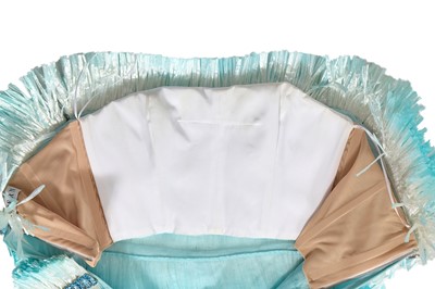 Lot 76 - A Michael Halpern blue organza and raffia dress, Autumn-Winter 2020-01