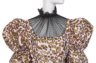 Lot 85 - A Michael Halpern pink animal-spot dress, Spring-Summer 2021
