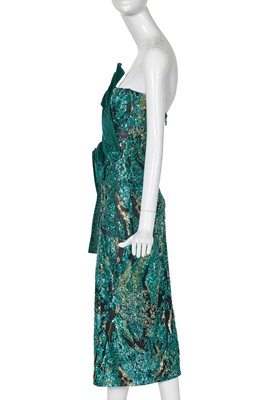 Lot 70 - A Michael Halpern sequined and lamé cocktail dress, Spring-Summer 2018