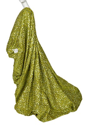Lot 80 - A Michael Halpern green animal-spot lamé gown, Autumn-Winter 2020-21