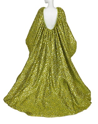 Lot 80 - A Michael Halpern green animal-spot lamé gown, Autumn-Winter 2020-21