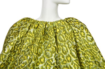 Lot 80 - A Michael Halpern green animal-spot lamé gown, Autumn-Winter 2020-21