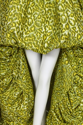 Lot 80 - A Michael Halpern green animal-spot lamé gown, Autumn-Winter 2020-21