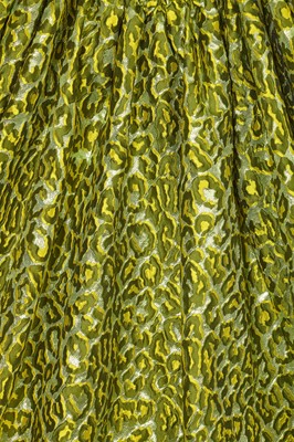 Lot 80 - A Michael Halpern green animal-spot lamé gown, Autumn-Winter 2020-21