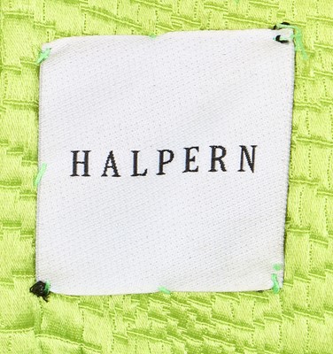 Lot 80 - A Michael Halpern green animal-spot lamé gown, Autumn-Winter 2020-21