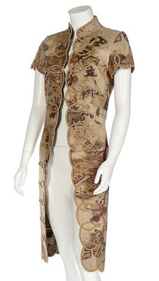 Lot 325 - An Alexander McQueen leather long-line...