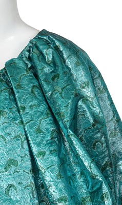 Lot 71 - A Michael Halpern blue and green lamé puffball minidress, Autumn-Winter 2018-19