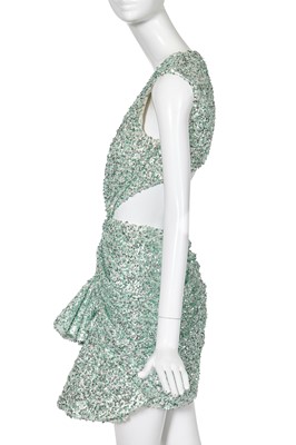 Lot 75 - A Michael Halpern seafoam sequined minidress, Spring-Summer 2020