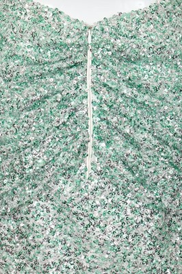 Lot 75 - A Michael Halpern seafoam sequined minidress, Spring-Summer 2020