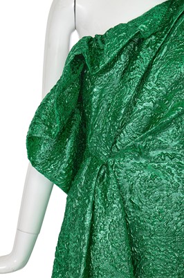 Lot 74 - A Michael Halpern green matelassé lamé dress, circa 2020