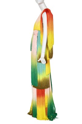 Lot 95 - A Michael Halpern fringed gown, Autumn-Winter 2022-23