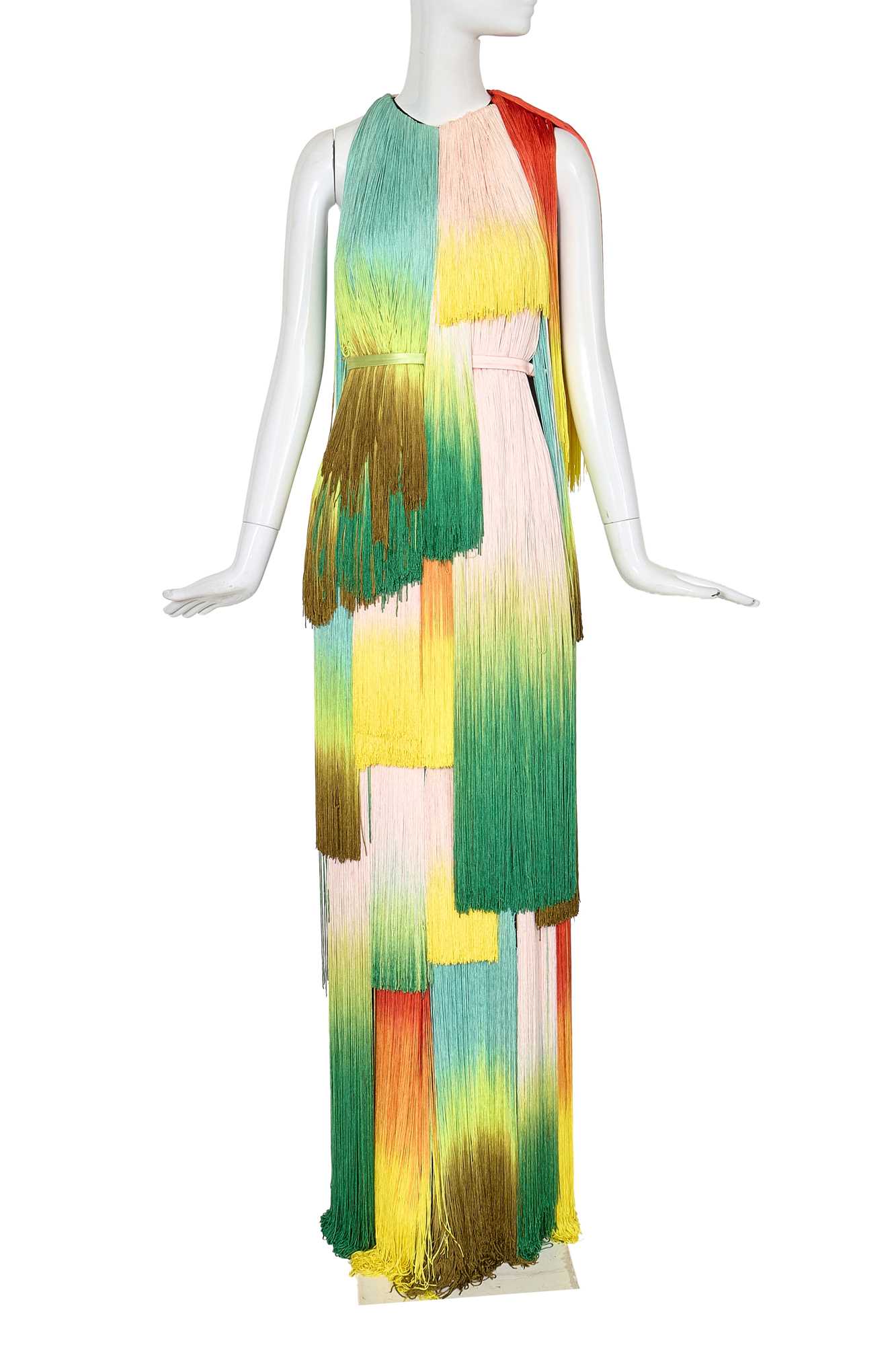 Lot 95 - A Michael Halpern fringed gown, Autumn-Winter 2022-23