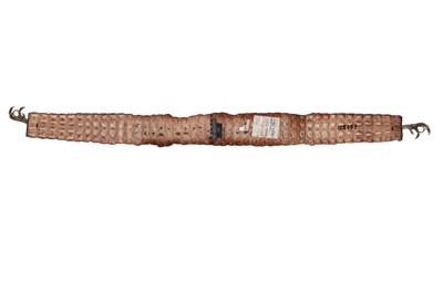 Lot 317 - An Alexander McQueen brown crocodile skin belt, Autumn-Winter 2007-08