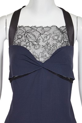 Lot 17 - A Chanel by Karl Lagerfeld navy crêpe dress, 'Coco took it from the boys' collection, Autumn-Winter 2004-05