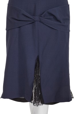 Lot 17 - A Chanel by Karl Lagerfeld navy crêpe dress, 'Coco took it from the boys' collection, Autumn-Winter 2004-05