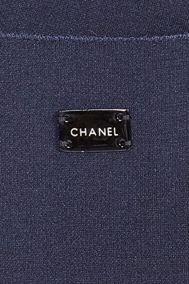 Lot 17 - A Chanel by Karl Lagerfeld navy crêpe dress, 'Coco took it from the boys' collection, Autumn-Winter 2004-05