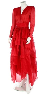 Lot 302 - A Givenchy haute couture watermelon-pink...