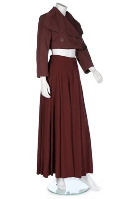 Lot 286 - A John Galliano chestnut-brown ensemble,...