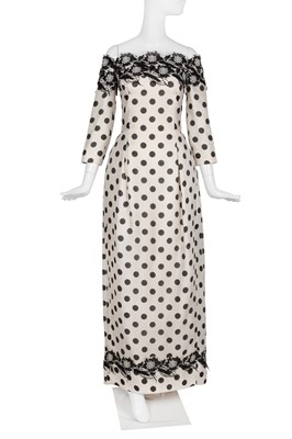 Lot 246 - A Christian Dior haute couture by Gianfranco Ferré polka dot gazar evening gown, probably Spring-Summer 1990