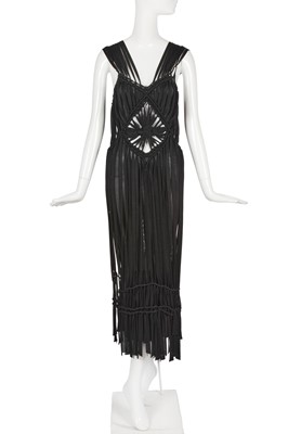 Lot 231 - A Christian Dior by John Galliano black macramé ribbon dress, 'Tough Chic' collection, Spring-Summer 2003
