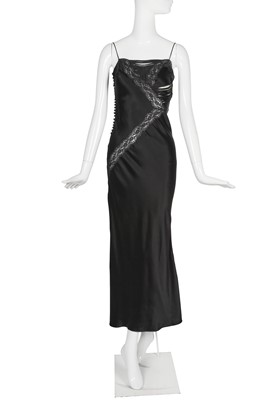 Lot 233 - A Christian Dior by John Galliano black satin and lace evening dress, 'Street Chic' collection, Spring-Summer 2002