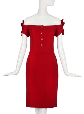 Lot 208 - A Christian Dior by John Galliano ruby crêpe cocktail dress, Resort 2011