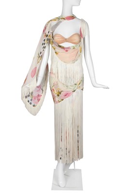 Lot 227 - A Christian Dior by John Galliano printed chiffon dress, 'Homage to Marlene Dietrich' collection, Spring-Summer 2004