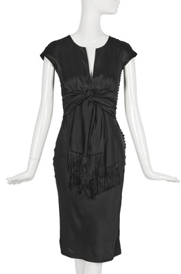 Lot 210 - A Christian Dior by John Galliano black satin cocktail dress, pre-collection 2008