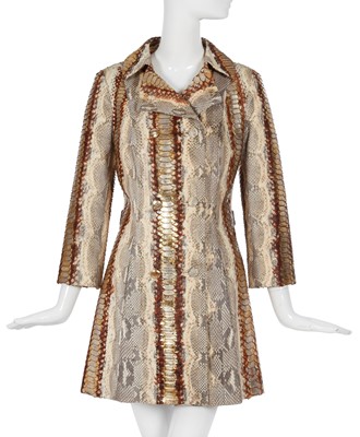 Lot 212 - A Christian Dior by John Galliano gold python trench coat, Resort 2008
