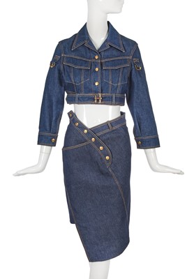 Lot 239 - A Christian Dior by John Galliano denim ensemble, 'Logomania' collection, Spring-Summer 2000