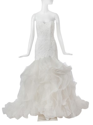 Lot 207 - A Christian Dior white lace wedding gown, circa 2010