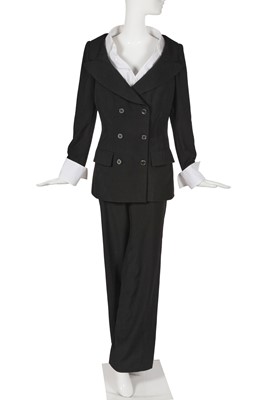 Lot 189 - A Jean Paul Gaultier haute couture black crêpe suit, 'La Parigote' collection, Spring-Summer 2002