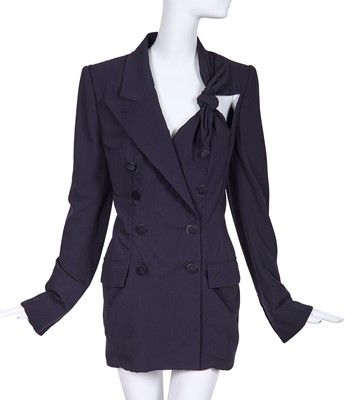 Lot 187 - A Jean Paul Gaultier haute couture navy crêpe double-breasted jacket, 'Les Indes Galantes' collection, Spring-Summer 2000