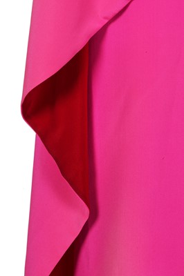 Lot 90 - A Schiaparelli haute couture by Bertrand Guyon shocking pink and scarlet silk evening dress, Spring-Summer 2017