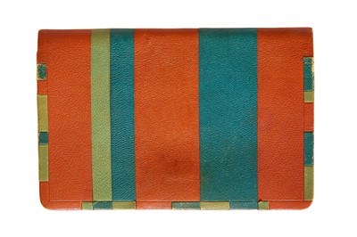 Lot 517 - A Wiener Werkstätte colourblock leather clutch, circa 1920
