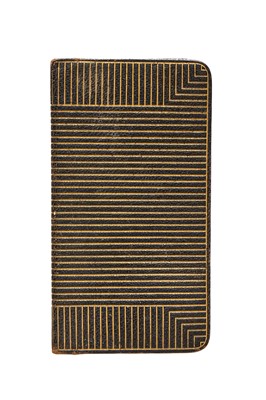 Lot 518 - A Wiener Werkstätte black and gold leather cardholder, circa 1920