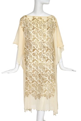 Lot 509 - A Maria Monaci Gallenga stencilled cream chiffon tabard, 1920s