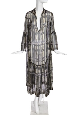 Lot 516 - A rare and important Wiener Werkstätte by Joseph Hoffman printed silk voile dress, circa 1920