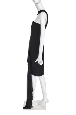 Lot 47 - A Chanel by Karl Lagerfeld black crêpe and chiffon little black dress, Spring-Summer 1990