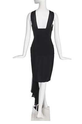 Lot 47 - A Chanel by Karl Lagerfeld black crêpe and chiffon little black dress, Spring-Summer 1990
