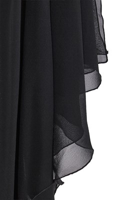 Lot 47 - A Chanel by Karl Lagerfeld black crêpe and chiffon little black dress, Spring-Summer 1990