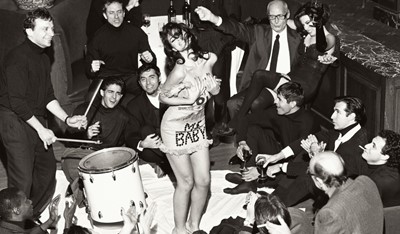 Lot 322 - A Dolce & Gabbana jute 'feedsack' mini-dress,...