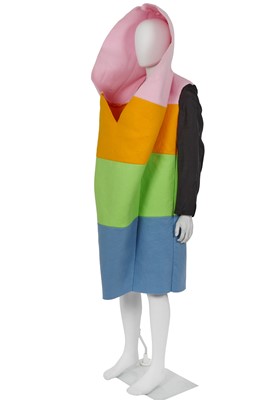 Lot 468 - A Comme des Garçons men's colour block felt coat, ‘Nomad’ collection, Autumn-Winter 2022-23