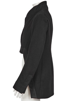 Lot 328 - A Rick Owens men's black satin and melton wool tailcoat, Autumn-Winter 2011-12