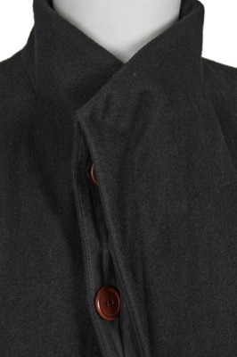 Lot 328 - A Rick Owens men's black satin and melton wool tailcoat, Autumn-Winter 2011-12