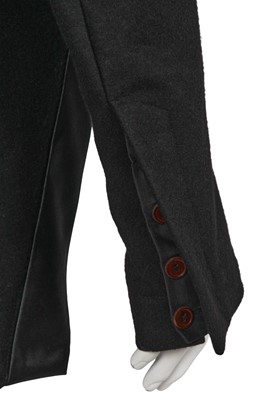 Lot 328 - A Rick Owens men's black satin and melton wool tailcoat, Autumn-Winter 2011-12