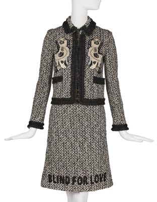 Lot 94 - A Gucci by Alessandro Michele black and white tweed suit, Resort 2017